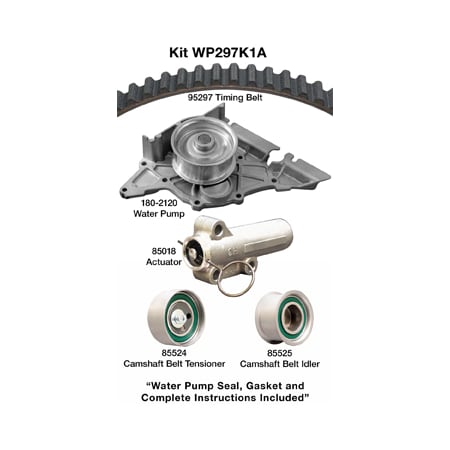 Dayco 98-05 Audi/Vw 2.8L Water Pump Kit, Wp297K1A WP297K1A